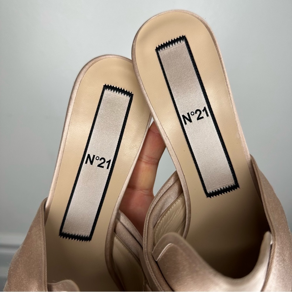 Numero Ventuno N°21 Satin Knotted Mule Womens 39.5 US 9.5 - Picture 6 of 11